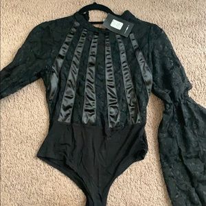 Black lace bodysuit